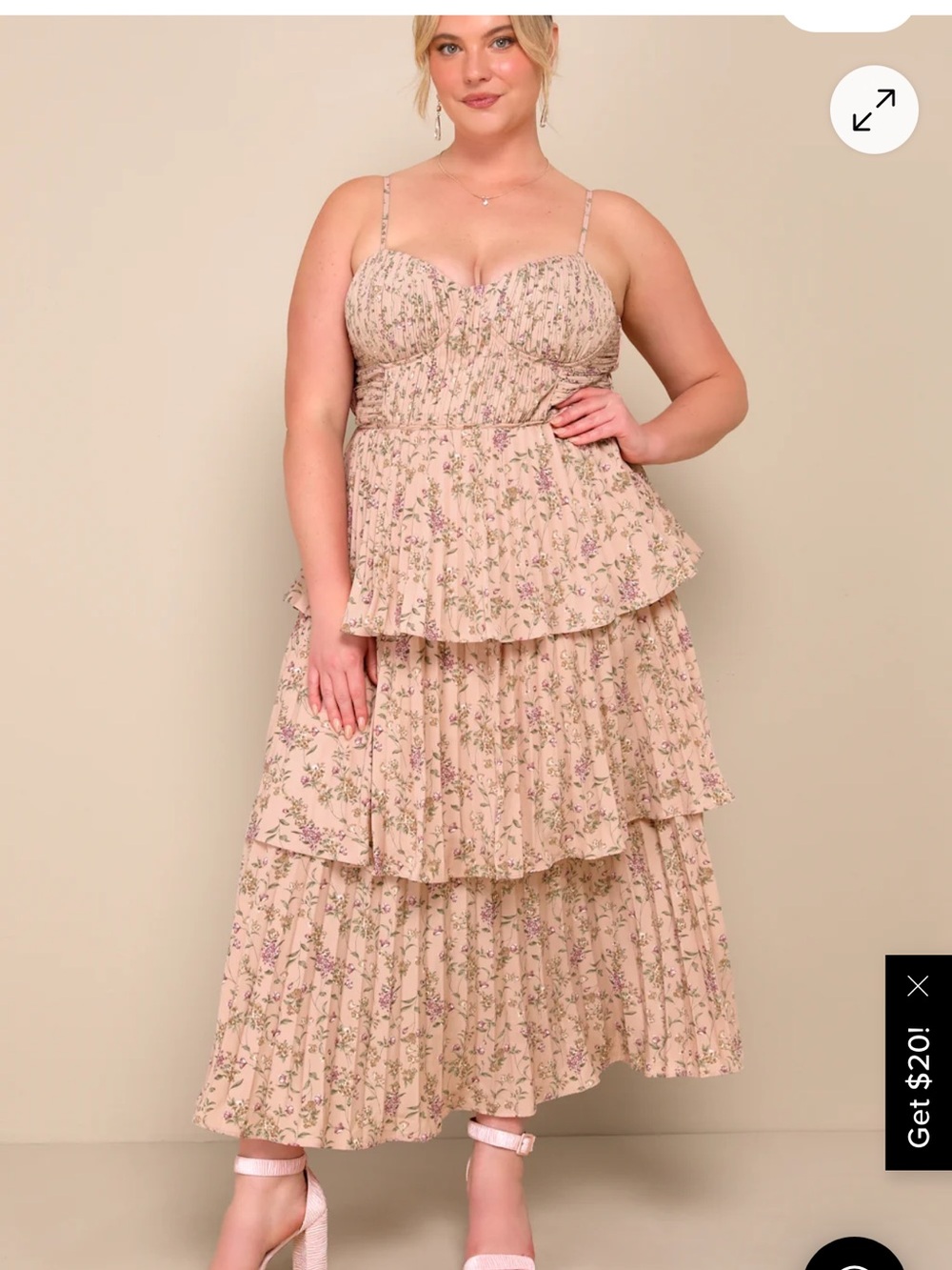 Lulu's Tiered Maxi Dress size XL NWT